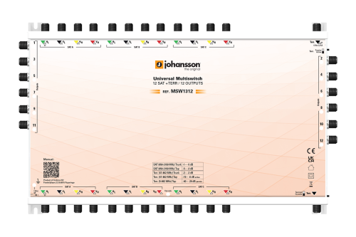 REF.MSW1312 LEGACY MULTISWITCH / 13 INPUTS 12 OUTPUTS / STANDALONE/CASCADABLE / ACTIVE/PASSIVE TERR