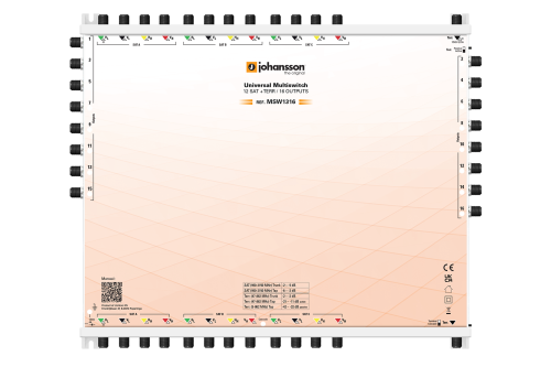 REF.MSW1316 LEGACY MULTISWITCH / 13 INPUTS 16 OUTPUTS / STANDALONE/CASCADABLE / ACTIVE/PASSIVE TERR