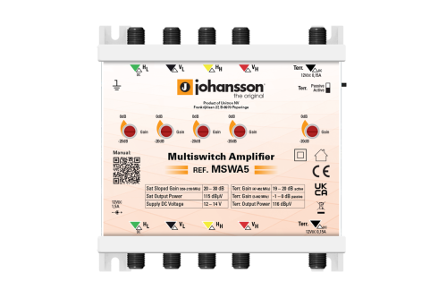 REF.MSWA5 MULTISWITCH AMPLIFIER / 5 INPUTS 5 OUTPUTS / 30 DB ADJUSTABLE GAIN